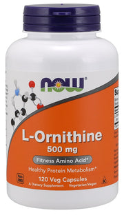 NOW Foods L-ornitiin, 500 mg – 120 kapslit