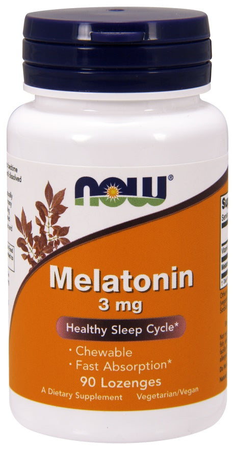 NOW Foods närimistabletid melatoniiniga, 3 mg - 90 pastilli