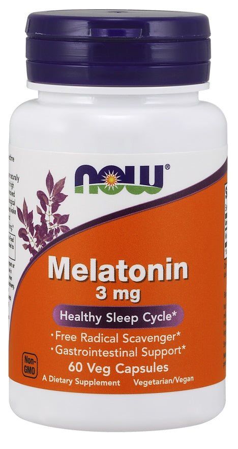 NOW Foods Melatoniin, 3 mg – 60 kapslit