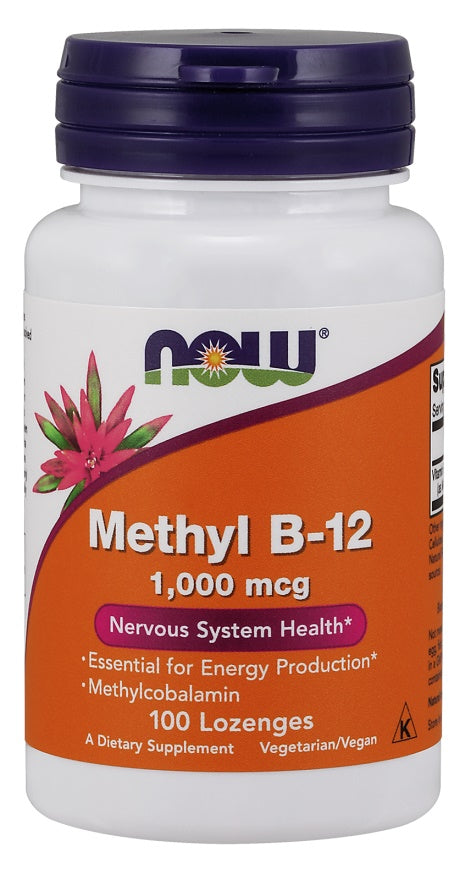 NOW Foods metüül-B12, 1000 mcg – 100 pastilli