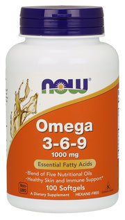 NOW Foods Omega 3 - 6 - 9, 1000 mg - 100 kapslit