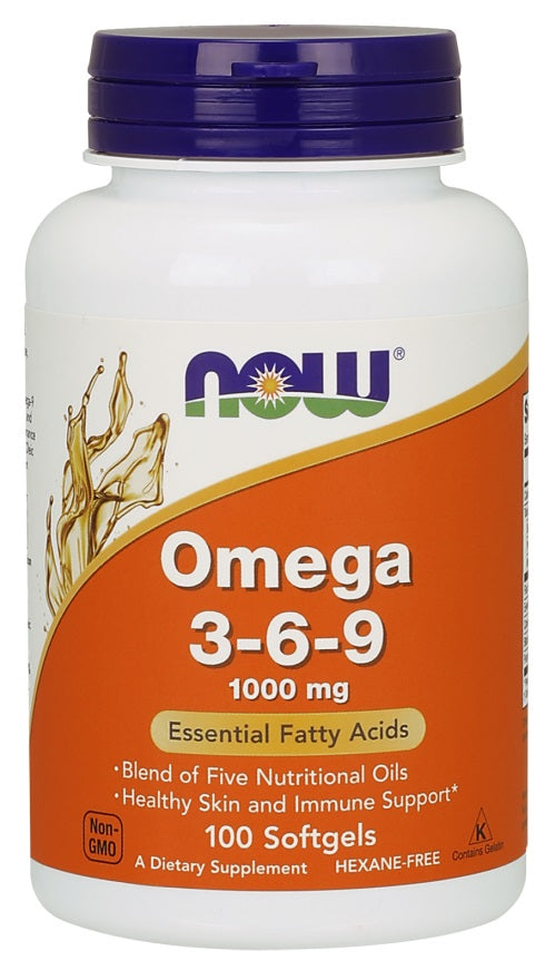 NOW Foods Omega 3 - 6 - 9, 1000 mg - 100 kapslit