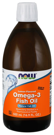 NOW Foods Omega-3 kalaõli vedelik, sidrunimaitseline – 500 ml.