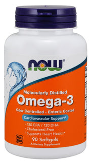 NOW Foods Omega-3 enterokattega kapslid – 90 kapslit