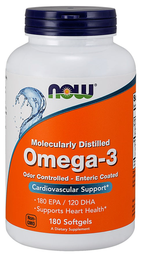 NOW Foods Omega-3 enterokattega – 180 kapslit