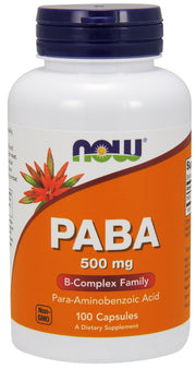 NOW Foods PABA, 500 mg – 100 kapslit