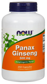 NOW Foods ženšenn (Panax), 500 mg – 250 kapslit