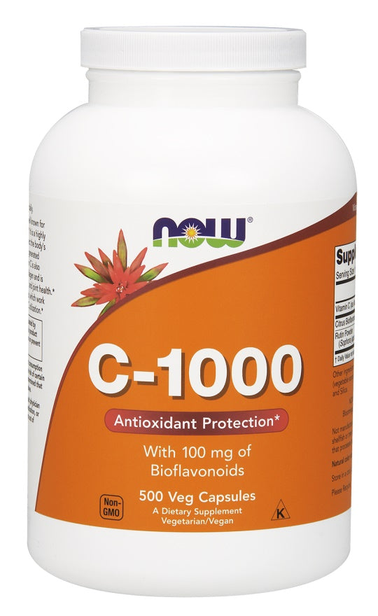 NOW Foods vitamiin C - 1000 mg bioflavonoididega - 500 kapslit