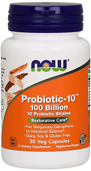 NOW Foods Probiotic-10, 100 miljardit – 30 kapslit