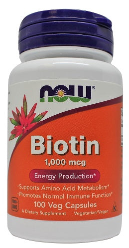 NOW Foods Biotiin, 1000 mcg - 100 kapslit