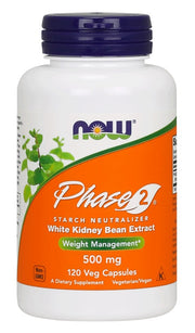 NOW Foods Phase 2 – valge aedoa ekstrakt, 500 mg – 120 kapslit