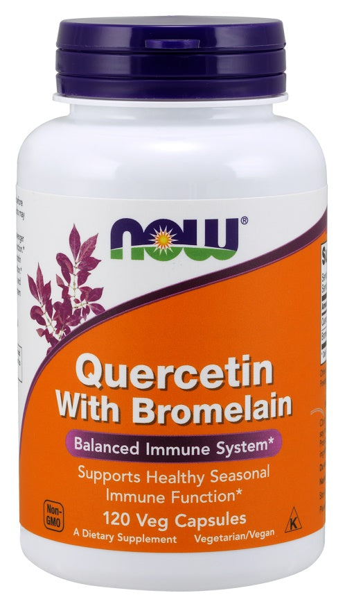 NOW Foods Quercetin koos bromelaiiniga – 120 kapslit