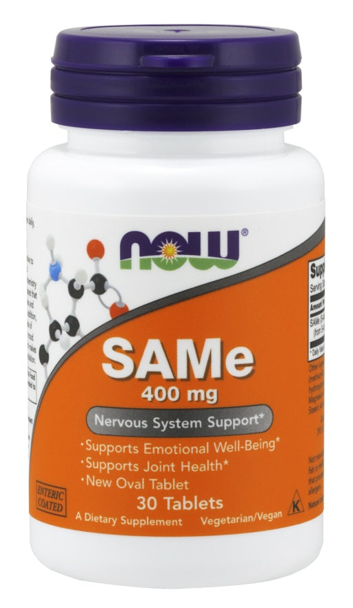 NOW Foods SAMe, 400 mg – 30 tabletti