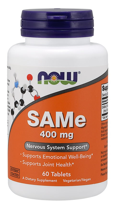 NOW Foods SAMe, 400 mg – 60 tabletti