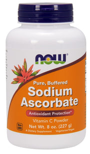NOW Foods naatriumaskorbaat, pulber, puhverdatud – 227 g