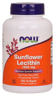 NOW Foods päevalille letsitiin, 1200 mg – 100 kapslit