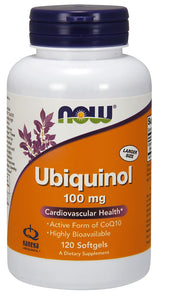 NOW Foods ubikinool, 100 mg – 120 kapslit