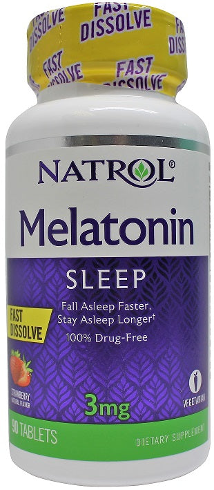 Natrol kiiresti lahustuv melatoniin, 3 mg – 90 tabletti