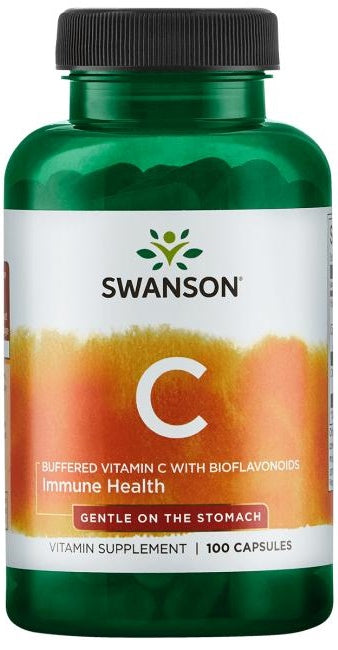 Swansoni puhverdatud C-vitamiin bioflavonoididega – 100 kapslit