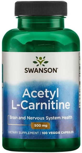 Swanson atsetüül-L-karnitiin, 500 mg – 100 kapslit