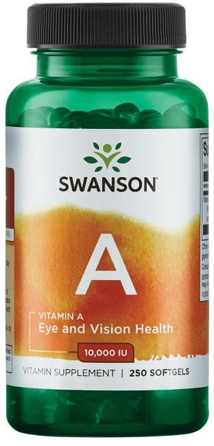 Swansoni A-vitamiin, 10 000 IU – 250 kapslit