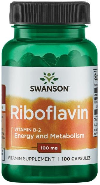 Swanson Riboflavin vitamiin B-2, 100 mg – 100 kapslit