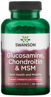 Swanson Glucosamine, Chondroitin & MSM, 750 mg – 120 tabletti