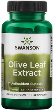 Swanson oliivilehe ekstrakt, 750 mg ülitugev – 60 kapslit