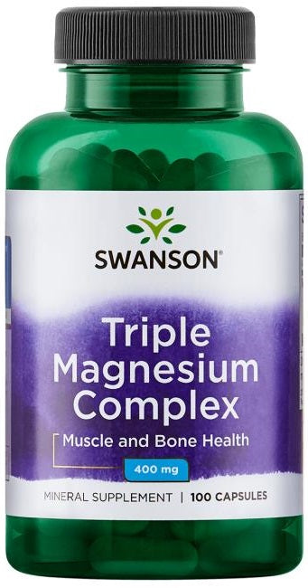 Swanson Triple Magnesium Complex, 400 mg – 100 kapslit