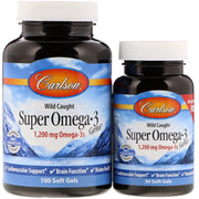 Carlson Labs püütud Super Omega-3, 1200 mg – 100 + 30 kapslit