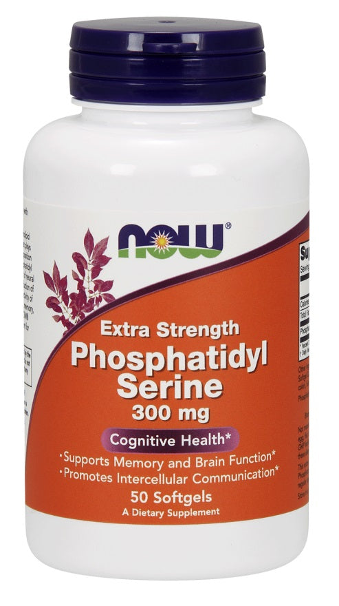 NOW Foods fosfatidüülseriin, 300 mg ülitugev – 50 kapslit