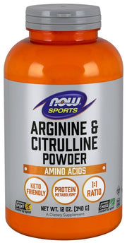 NOW Foods arginiin ja tsitrulliin, pulber – 340 g