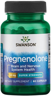 Swanson Pregnenolone, 50 mg ülitugev – 60 kapslit