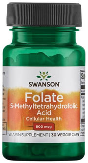 Swansoni folaat (5-metüültetrahüdrofoolhape), 800 mcg – 30 kapslit