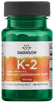 Swansoni K-2-vitamiin – looduslik, 100 mcg – 30 kapslit