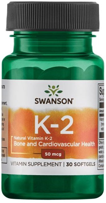 Swansoni K-2-vitamiin – looduslik, 50 mcg – 30 kapslit