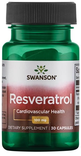 Swanson Resveratrool, 100 mg – 30 kapslit