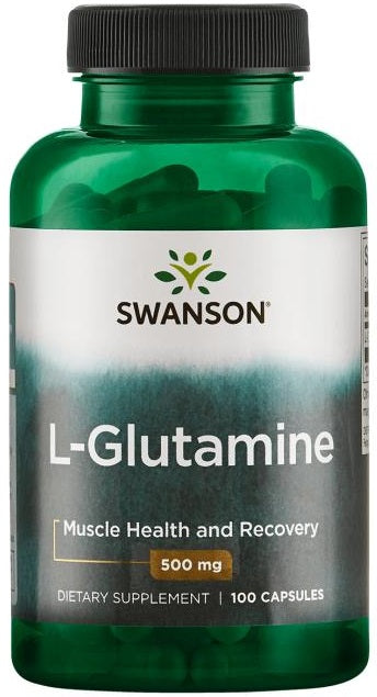 Swanson L-glutamiin, 500 mg – 100 kapslit