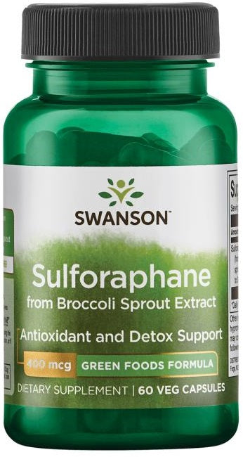 Swanson Sulforafaan brokoli idulehtede ekstraktist, 400 mcg – 60 kapslit