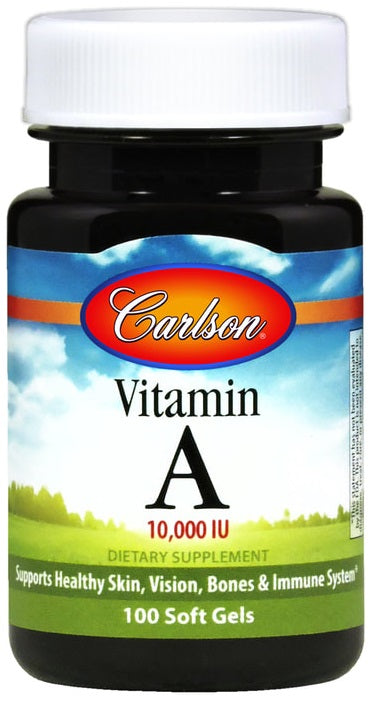 Carlson Labs A-vitamiin, 10 000 RÜ – 250 kapslit