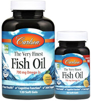 Carlson Labs kvaliteetne kalaõli – 700 mg oomega-3, looduslik apelsin – 120 + 30 kapslit