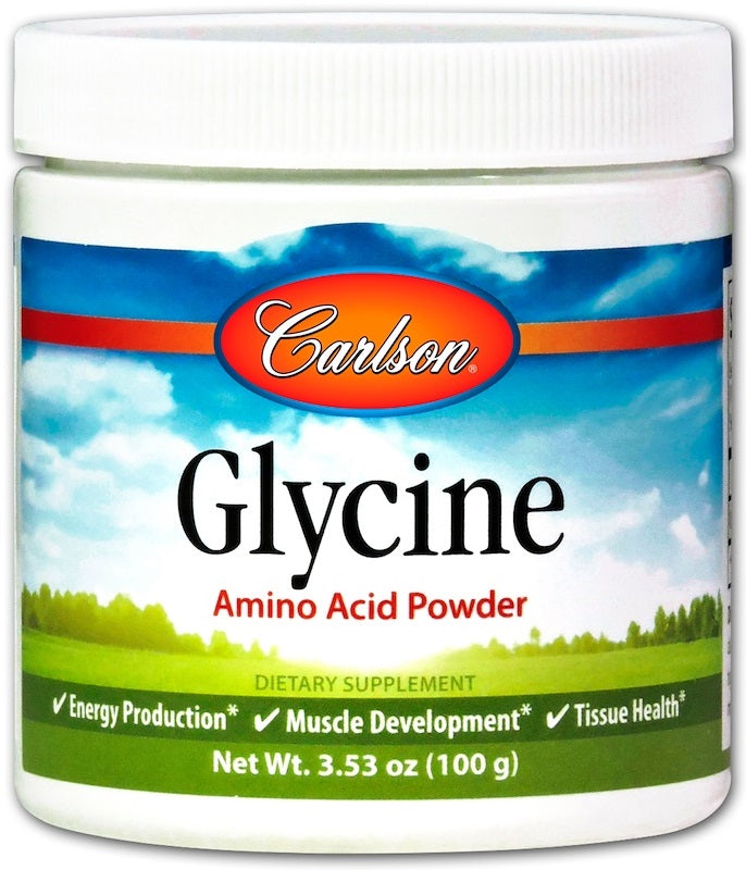 Carlson Labs glütsiin, aminohappepulber – 100 g