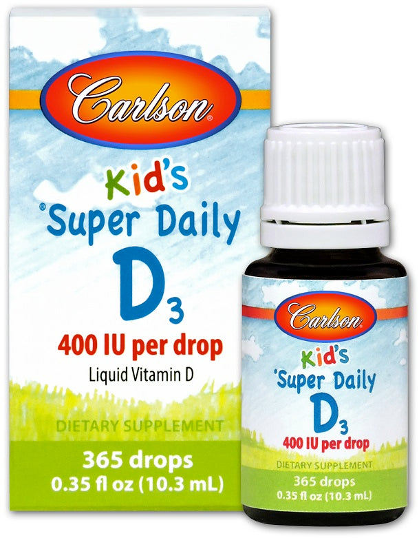 Carlson Labs Kid's Super Daily D3, 400 IU – 10 ml.