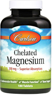 Carlson Labs kelatoidu magneesium, 200 mg - 180 tabletti