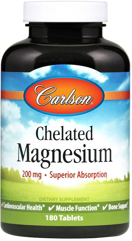 Carlson Labs kelatoidu magneesium, 200 mg - 180 tabletti