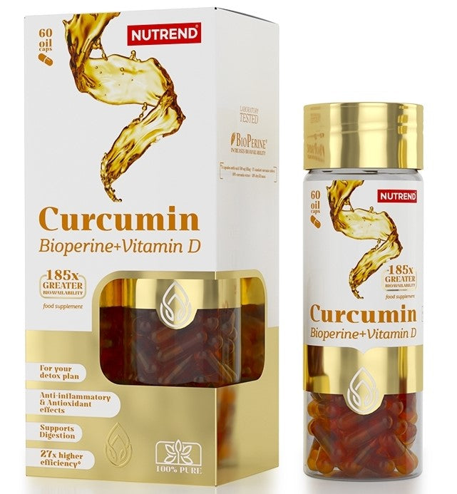 Nutrend kurkumiin + bioperiin + D-vitamiin – 60 kapslit