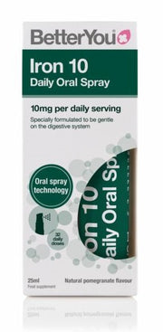 BetterYou Iron 10 suukaudne igapäevane sprei (10 mg), granaatõuna maitsega – 25 ml