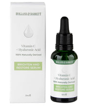 Holland & Barrett C-vitamiini ja hüaluroonhappe seerum – 30 ml.
