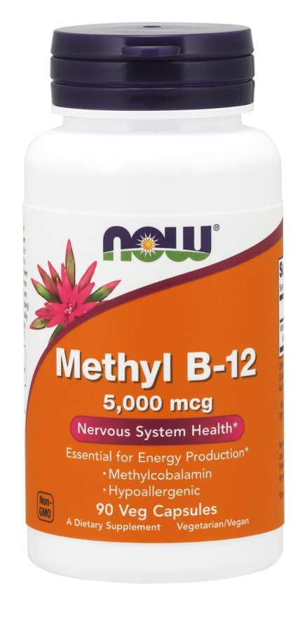 NOW Foods Metüül B-12, 5000 mcg - 90 kapslit