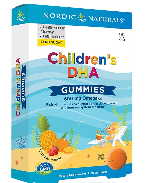 Nordic Naturals DHA kummikommid lastele, 600 mg – 30 kummikommi